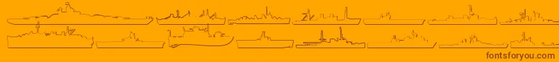 Usnavy3D Font – Brown Fonts on Orange Background