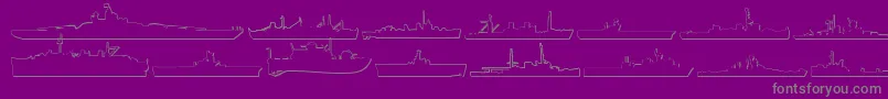 Usnavy3D Font – Gray Fonts on Purple Background