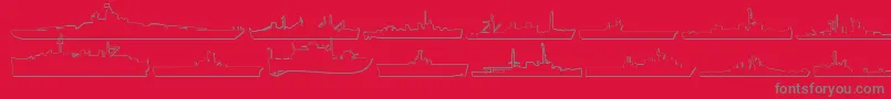 Police Usnavy3D – polices grises sur fond rouge