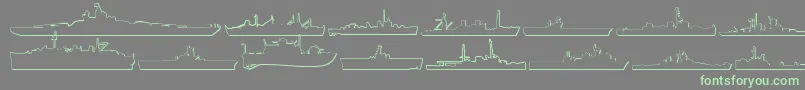 Usnavy3D-fontti – vihreät fontit harmaalla taustalla