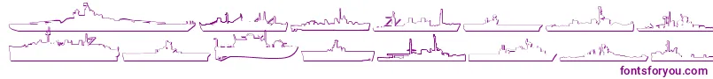 Usnavy3D Font – Purple Fonts on White Background