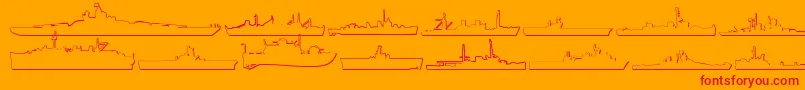 Usnavy3D Font – Red Fonts on Orange Background