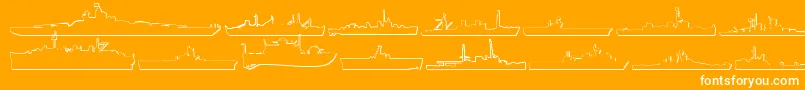 Usnavy3D Font – White Fonts on Orange Background
