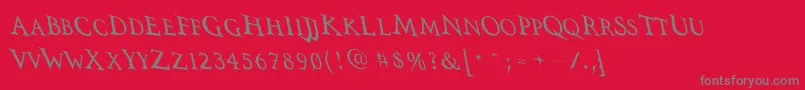 Vtcswitchbladeromancedrunk Font – Gray Fonts on Red Background