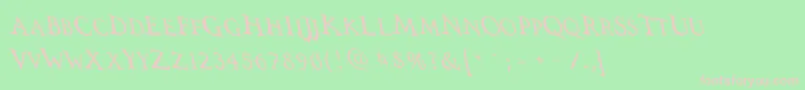 Vtcswitchbladeromancedrunk Font – Pink Fonts on Green Background