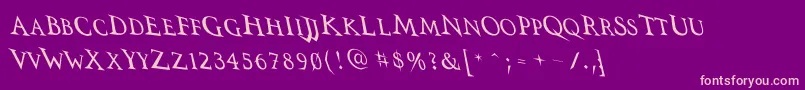 Vtcswitchbladeromancedrunk Font – Pink Fonts on Purple Background