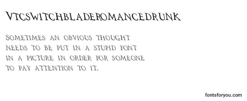 Review of the Vtcswitchbladeromancedrunk Font