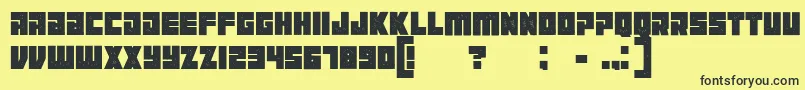 Maniacgrunged Font – Black Fonts on Yellow Background