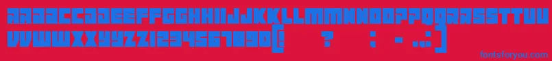 Maniacgrunged Font – Blue Fonts on Red Background