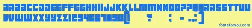 Maniacgrunged Font – Blue Fonts on Yellow Background