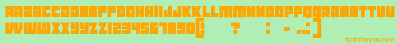 Maniacgrunged Font – Orange Fonts on Green Background