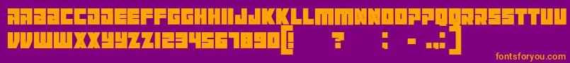 Maniacgrunged Font – Orange Fonts on Purple Background