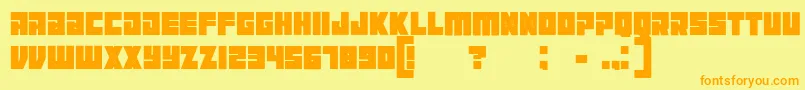Maniacgrunged Font – Orange Fonts on Yellow Background