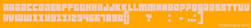 Maniacgrunged Font – Pink Fonts on Orange Background