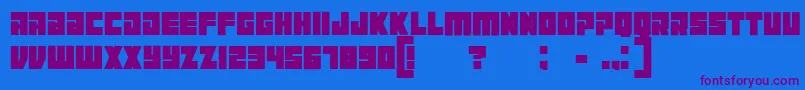 Maniacgrunged Font – Purple Fonts on Blue Background