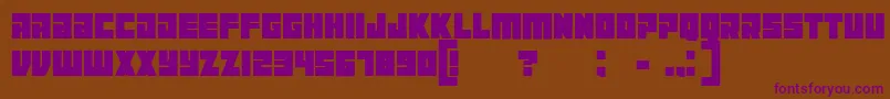 Maniacgrunged Font – Purple Fonts on Brown Background