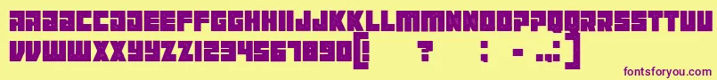 Maniacgrunged Font – Purple Fonts on Yellow Background