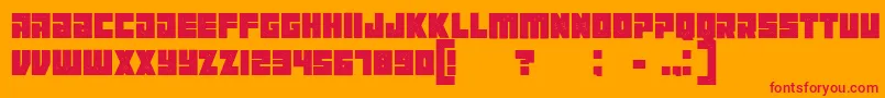 Maniacgrunged Font – Red Fonts on Orange Background