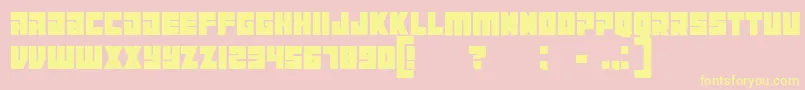 Maniacgrunged Font – Yellow Fonts on Pink Background