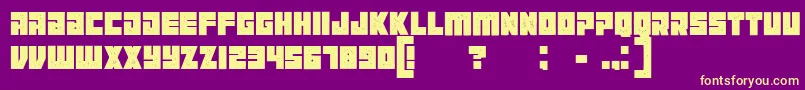 Maniacgrunged Font – Yellow Fonts on Purple Background