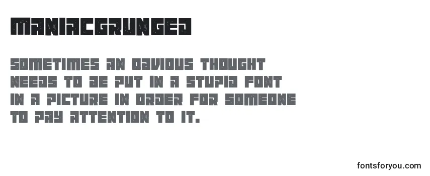 Review of the Maniacgrunged Font