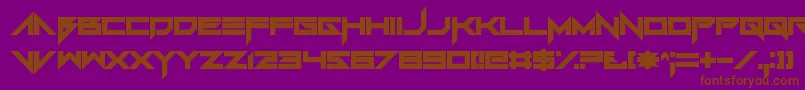 Foughtknight Font – Brown Fonts on Purple Background