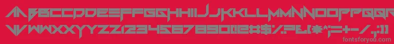 Foughtknight-Schriftart – Graue Schriften auf rotem Hintergrund
