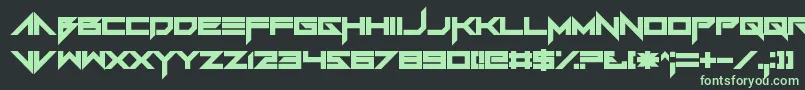 Foughtknight Font – Green Fonts on Black Background