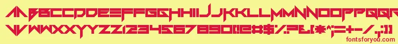 Шрифт Foughtknight – красные шрифты на жёлтом фоне