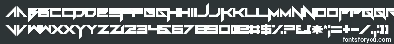 Foughtknight-fontti – valkoiset fontit mustalla taustalla
