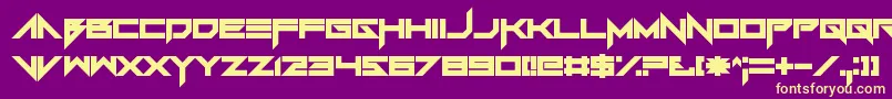 Foughtknight Font – Yellow Fonts on Purple Background