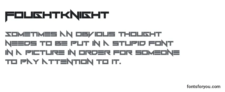 Review of the Foughtknight Font