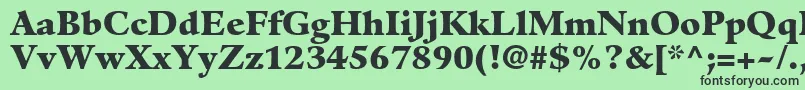 フォントGuardiltstdBlack – 緑の背景に黒い文字