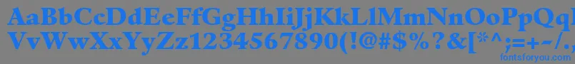 GuardiltstdBlack-Schriftart – Blaue Schriften auf grauem Hintergrund