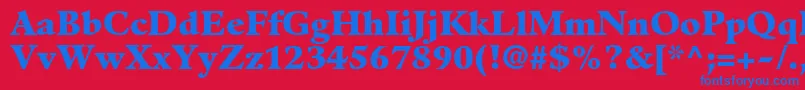 Шрифт GuardiltstdBlack – синие шрифты на красном фоне