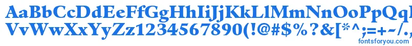 フォントGuardiltstdBlack – 白い背景に青い文字