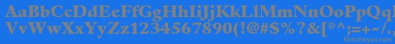 フォントGuardiltstdBlack – 青い背景に灰色の文字