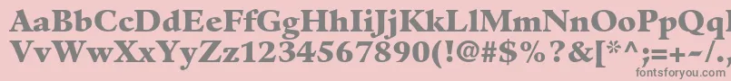 フォントGuardiltstdBlack – ピンクの背景に灰色の文字