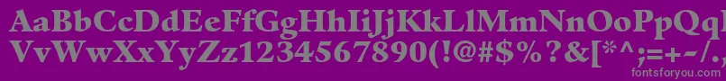 フォントGuardiltstdBlack – 紫の背景に灰色の文字