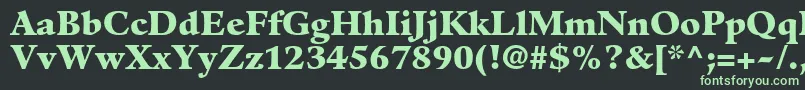 GuardiltstdBlack-fontti – vihreät fontit mustalla taustalla