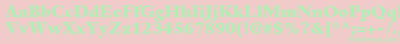 GuardiltstdBlack Font – Green Fonts on Pink Background