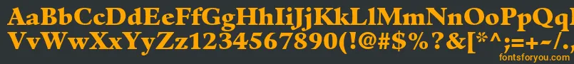 GuardiltstdBlack-fontti – oranssit fontit mustalla taustalla