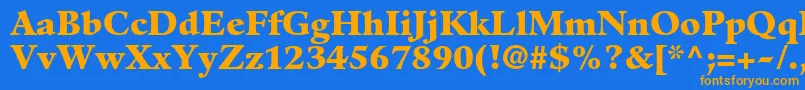 GuardiltstdBlack Font – Orange Fonts on Blue Background