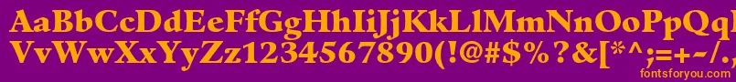 GuardiltstdBlack-fontti – oranssit fontit violetilla taustalla