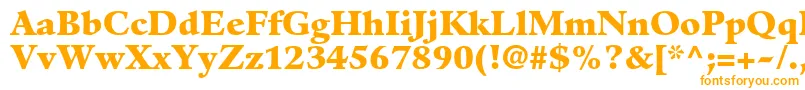 GuardiltstdBlack-fontti – oranssit fontit valkoisella taustalla