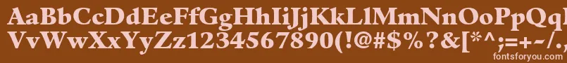 Шрифт GuardiltstdBlack – розовые шрифты на коричневом фоне
