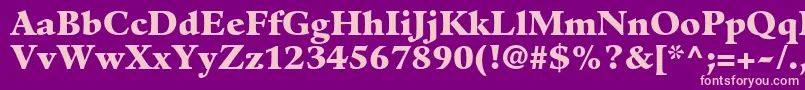 フォントGuardiltstdBlack – 紫の背景にピンクのフォント