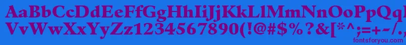 Шрифт GuardiltstdBlack – фиолетовые шрифты на синем фоне