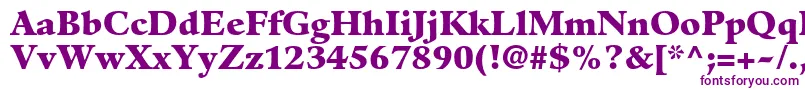 Шрифт GuardiltstdBlack – фиолетовые шрифты на белом фоне