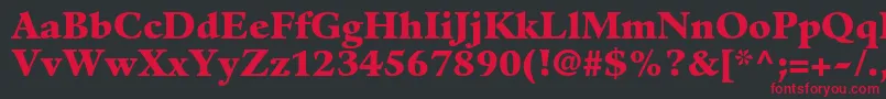 GuardiltstdBlack-fontti – punaiset fontit mustalla taustalla